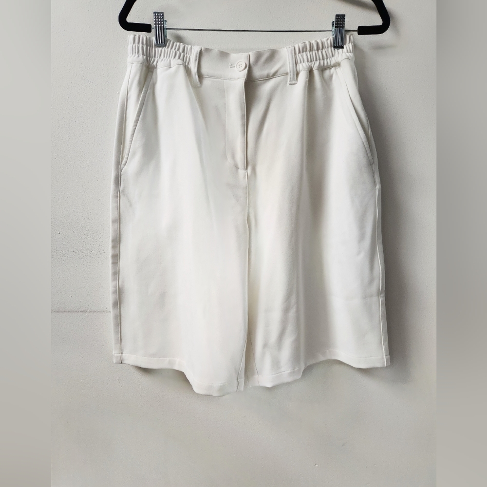 French Connection Tailored Bermuda Shorts, White, Size US 8